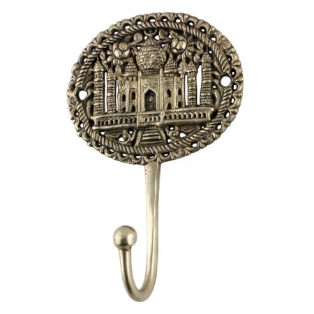 Golden Beautifull The Taj Mahal Wall Brass Decorative Hook